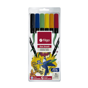 MARCADOR FILGO DUO BRUSH DOBLE PUNTA X 6 UN CLASIC ESTUCHE