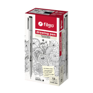 MICROFIBRA FILGO DRAWING PEN 0.05 CAJA X 12 UN NEGRO