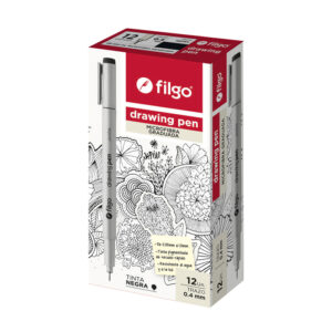 MICROFIBRA FILGO DRAWING PEN 0.4 CAJA X 12 UN NEGRO