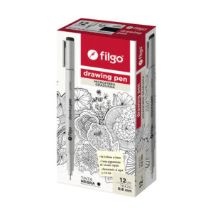 MICROFIBRA FILGO DRAWING PEN 0.8 CAJA X 12 UN NEGRO