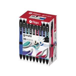 BOLIGRAFO FILGO GINZA RETRACTIL 1.0 NEGRO CAJA X 36 UN