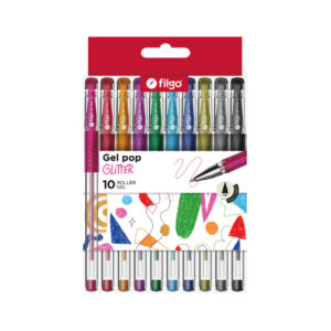 ROLLER FILGO GEL POP GLITTER ESTUCHE X 10 UN