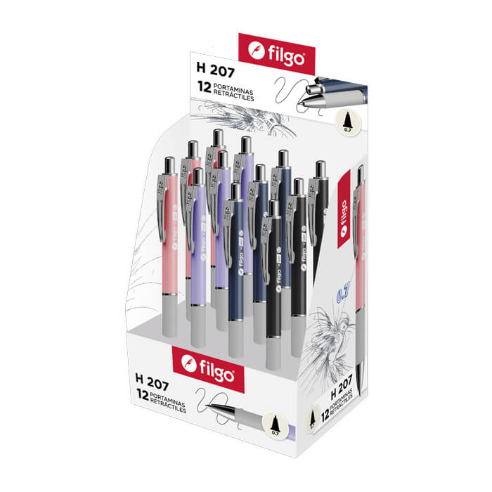 PORTAMINAS FILGO H-207 0.7 SURTIDO DISPLAY X 12 UN