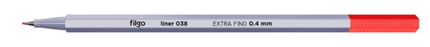 MICROFIBRA FILGO LINER 038 0.4 ROJO CAJA X 10 UN