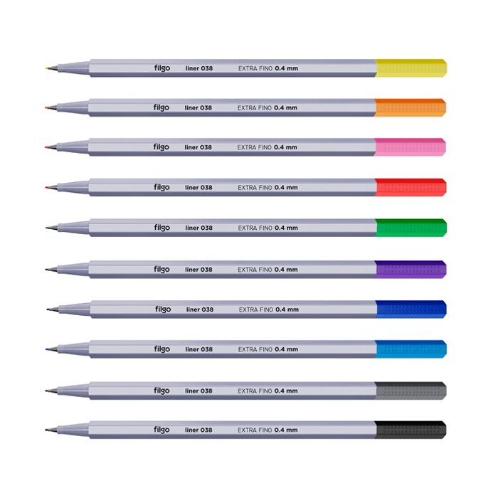 MICROFIBRA FILGO LINER 038 0.4 GRIS CAJA X 10 UN