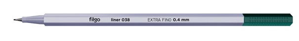 MICROFIBRA FILGO LINER 038 0.4 VERDE OLIVA CAJA X 10 UN