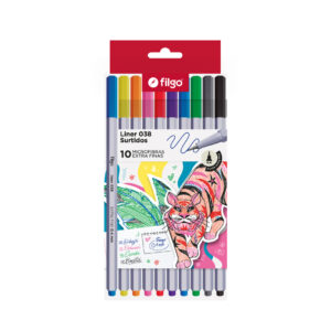 MICROFIBRA FILGO LINER 038 0.4 SURTIDO ESTUCHE X 10 UN