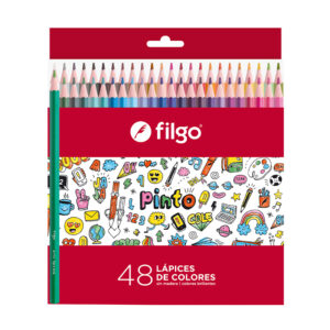LAPICES COLORES FILGO X 48 UN SURT DE RESINA PINTO ESTUCHE