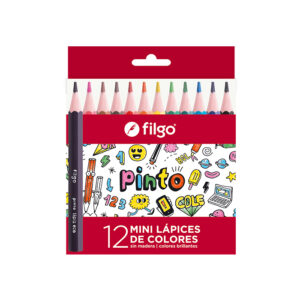 LAPICES COLORES FILGO X 12 UN SURT DE RESINA PINTO MINI ESTU