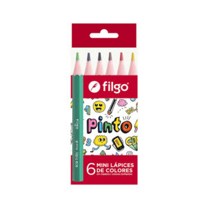 LAPICES COLORES FILGO X 6 UN SURT DE RESINA PINTO MINI ESTUC