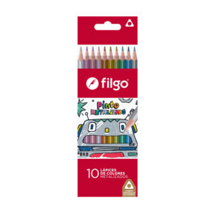 LAPICES COLORES FILGO X 10 UN METALIZADO DE MADERA PINTO EST