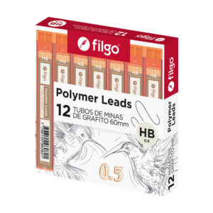 MINAS GRAFITO FILGO POLYMER LEADS 0.5 CAJA X 12 UN HB