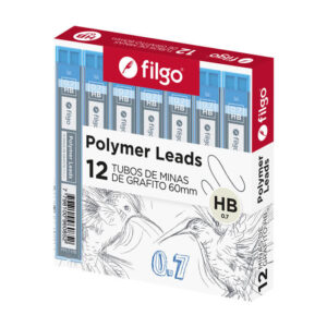 MINAS GRAFITO FILGO POLYMER LEADS 0.7 CAJA X 12 UN HB