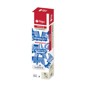 REPUESTO FILGO GEL BORRABLE BORRAX SE AZUL CAJA X 12 UN