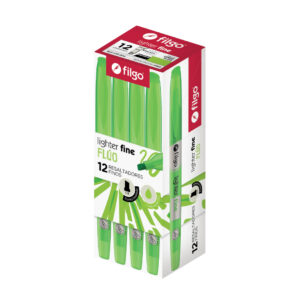 RESALTADOR FILGO LIGHTER FINE VERDE FLUO X 12 UN