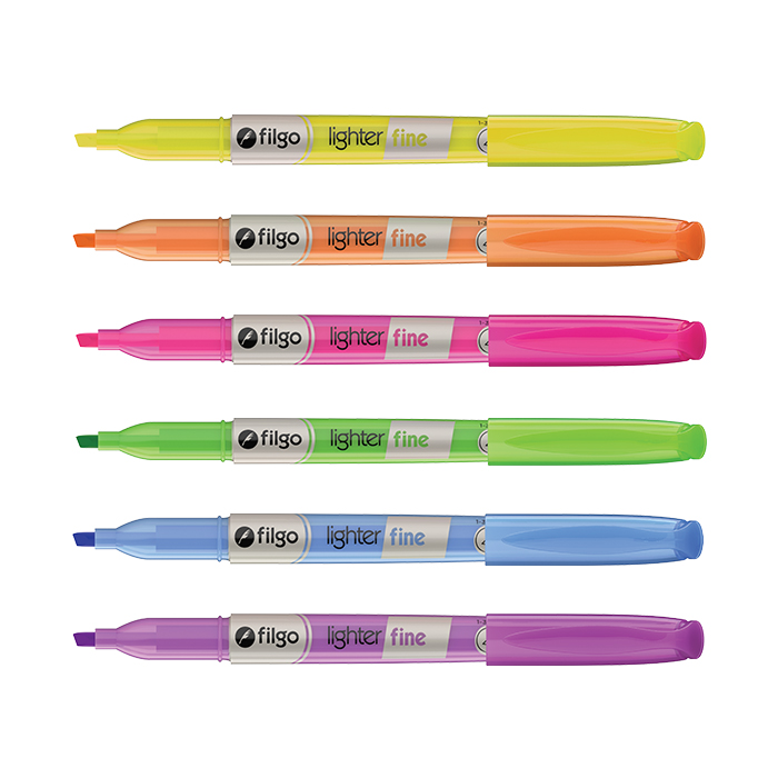 RESALTADOR FILGO LIGHTER FINE CELESTE FLUO X 12 UN