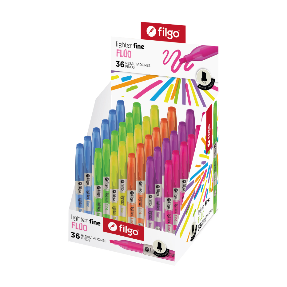 RESALTADOR FILGO LIGHTER FINE X 36 UN FLUO DISPLAY