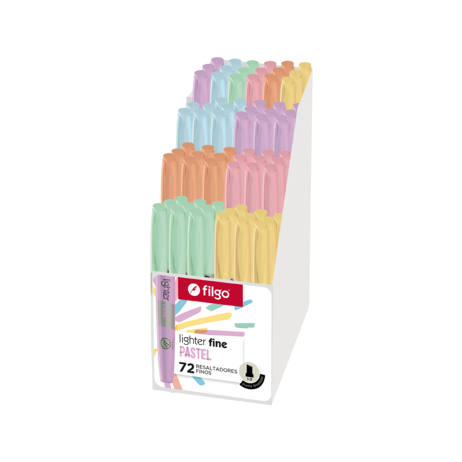 RESALTADOR FILGO LIGHTER FINE X 72 UN PASTEL DISPLAY