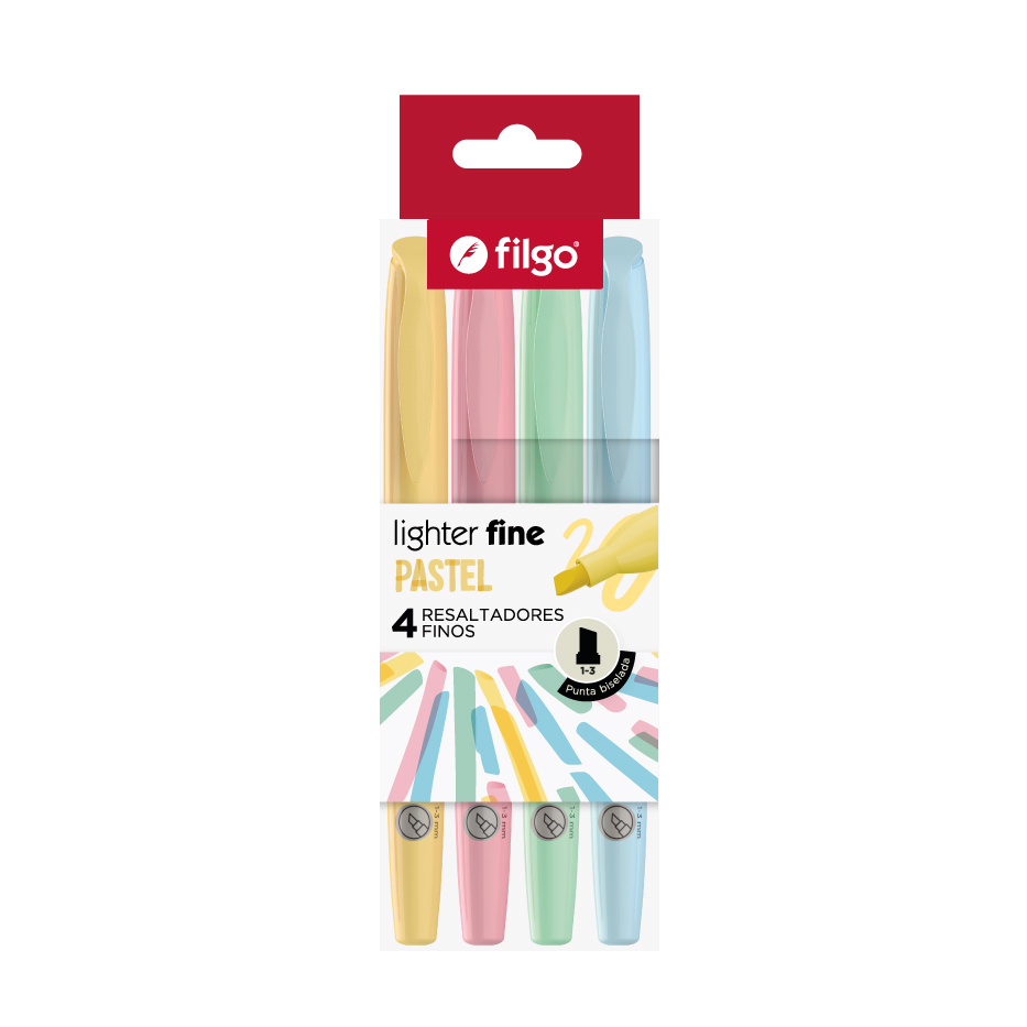 RESALTADOR FILGO LIGHTER FINE X 4 UN PASTEL