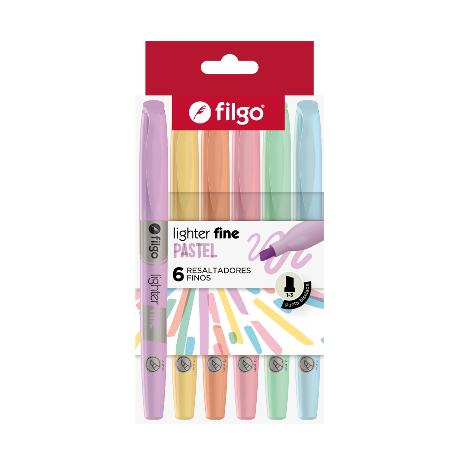 RESALTADOR FILGO LIGHTER FINE X 6 UN PASTEL