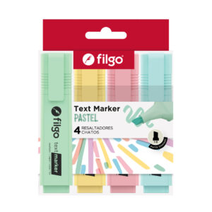 RESALTADOR FILGO TEXT MARKER ESTUCHE X 4 UN PASTEL
