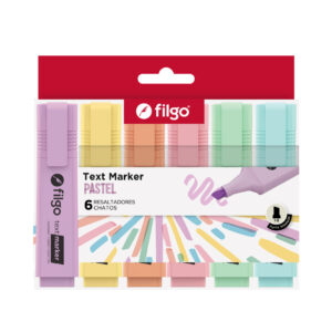 RESALTADOR FILGO TEXT MARKER ESTUCHE X 6 UN PASTEL