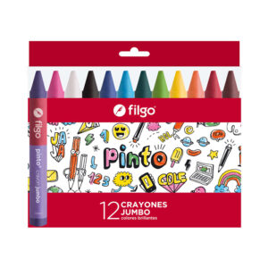 CRAYONES FILGO DE CERA PINTO JUMBO ESTUCHE X 12 UN SURTIDO