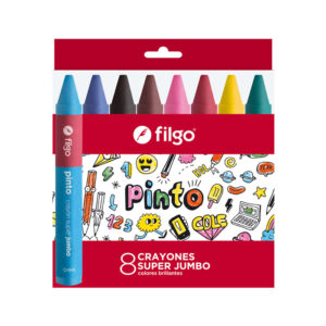 CRAYONES FILGO DE CERA PINTO SUPER JUMBO ESTU X 8 UN SURTIDO