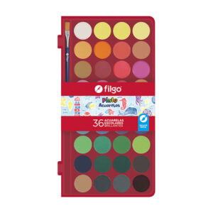 ACUARELA FILGO PINTO ESTUCHE PLASTICO X 36 SURTIDO