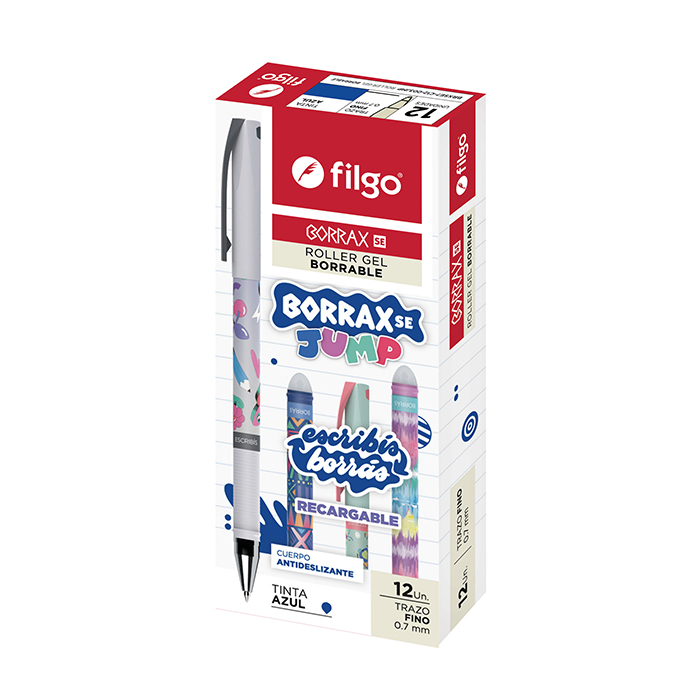 ROLLER FILGO GEL BORRABLE BORRAX SE JUMP CAJA X 12