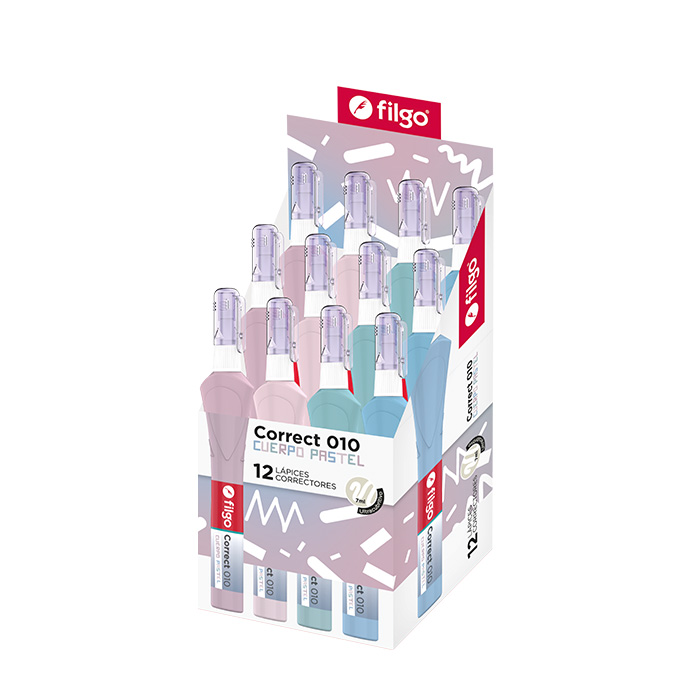 CORRECTOR FILGO LIQUIDO CORRECT 010 PASTEL CAJA X 12