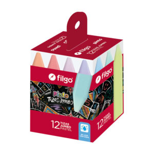 TIZA FILGO JUMBO PINTO PASTEL ESTUCHE X 12