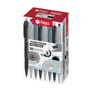 BOLIGRAFO FILGO RETRACTIL FASTRAK 1.0 NEUTROS NEGRO X 36