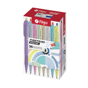 BOLIGRAFO FILGO RETRACTIL FASTRAK 1.0 PASTEL AZUL X 36