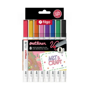 MARCADOR FILGO DOBLE TINTA OUTLINER SURTIDO ESTUCHE X 8