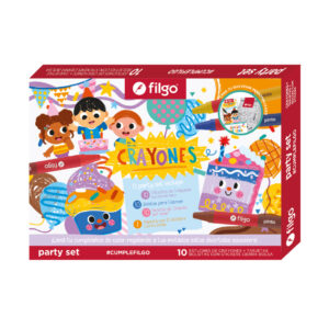 SET FILGO PARTY CRAYONES PINTO 6 SET ESTUCHES X 10 DISPLAY