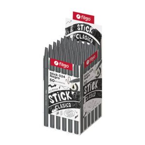 BOLIGRAFO FILGO STICK CLASICO 024 1.0 NEGRO CAJA X 50