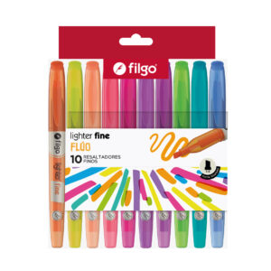 RESALTADOR FILGO LIGHTER FINE FLUO ESTUCHE X 10