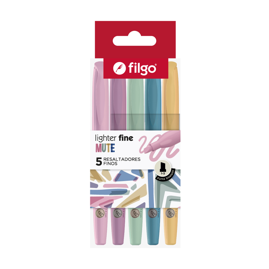 RESALTADOR FILGO LIGHTER FINE MUTE ESTUCHE X 5