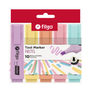 RESALTADOR FILGO TEXT MARKER PASTEL ESTUCHE X 10