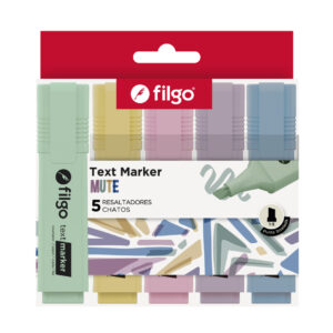 RESALTADOR FILGO TEXT MARKER MUTE ESTUCHE X 5