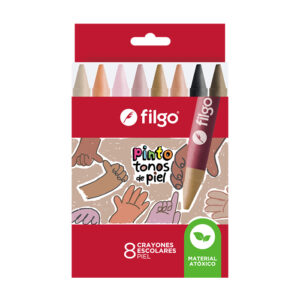 CRAYONES FILGO PINTO DE CERA TONOS PIEL ESTUCHE X 8