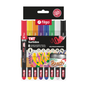 MARCADOR FILGO PINCEL DE PINTURA AL AGUA TNT X 8