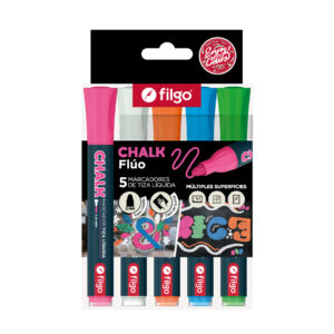 MARCADOR FILGO TIZA LIQUIDA CHALK FLUO X 5 UN