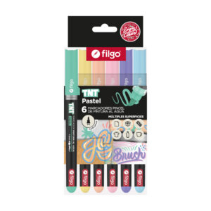 MARCADOR FILGO TNT PINCEL DE PINTURA AL AGUA X 6 PASTEL