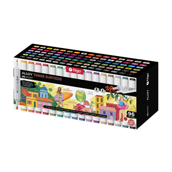 MARCADOR FILGO ARTISTICO DOB PTA ALLOY IMANTADO X 96 SURT