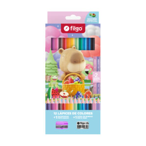 LAPICES COLORES FILGO PINTO X 12 +2HB +GOMA +SACAP CAPYBARA