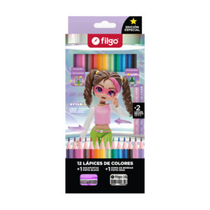 LAPICES COLORES FILGO PINTO X 12 +2HB +GOMA +SACAP DIGITAL S