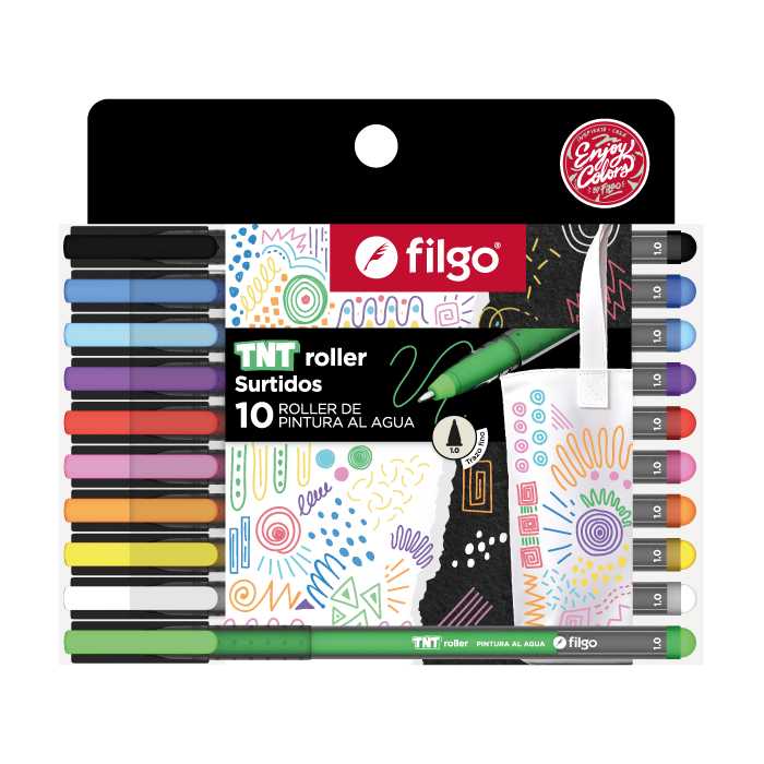 ROLLER FILGO TNT PINTURA AL AGUA X 10 UN SURTIDO