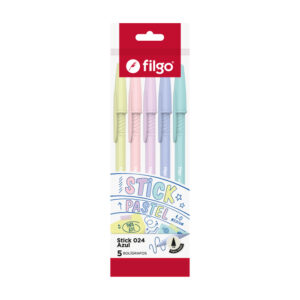 BOLIGRAFO FILGO STICK CLASICO 024 1.0 PASTEL X 5 UN TINTA AZ